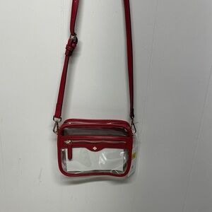 Stylish Red Transparent Crossbody Bag